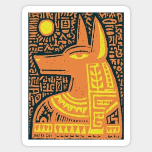 Psychedelic Sun God Anubis Sticker